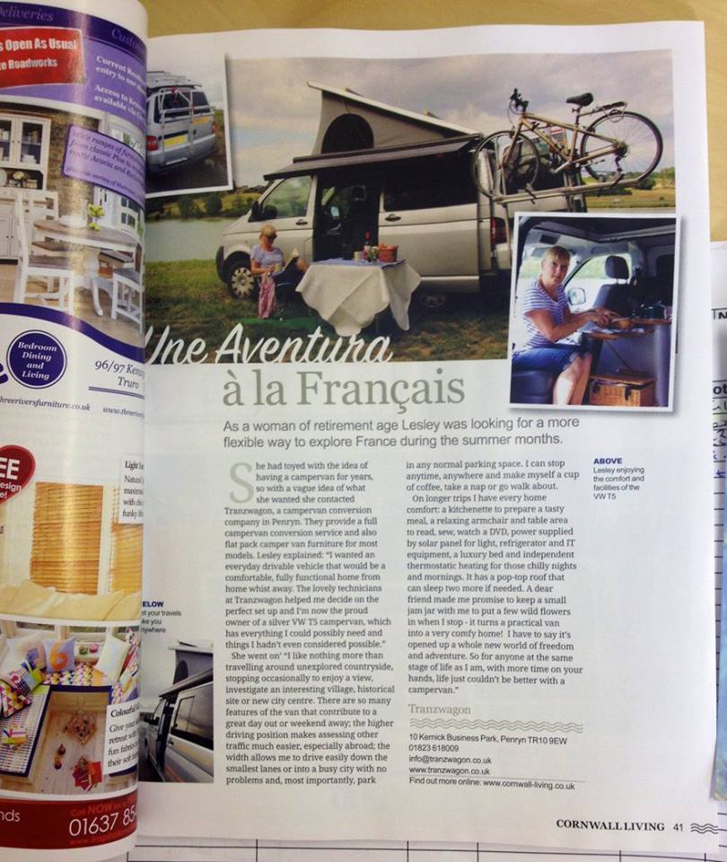 PR for Tranzwagon in Cornwall Living