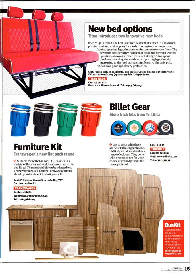 Product placement in VW Magazine